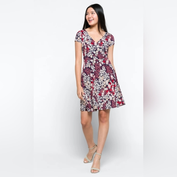 Girls Knit Floral Dress With Heart Pockets by Ladybug Dezignz